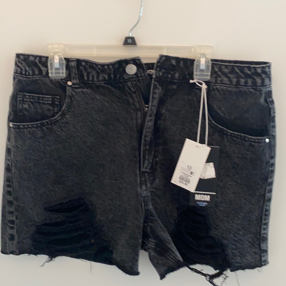 refuge "mom" denim shorts